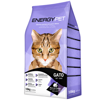 Energetic Purple Cat Food Bag