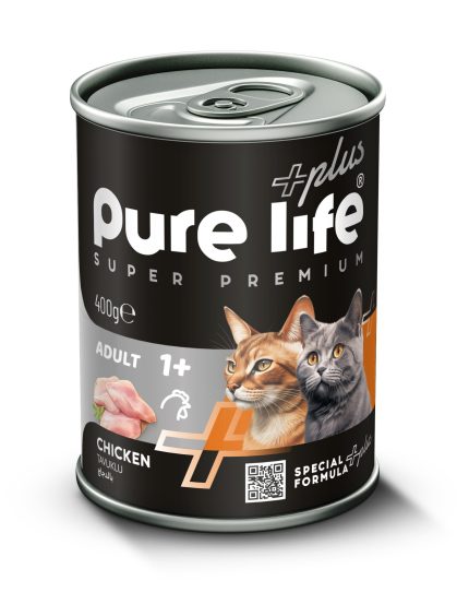 Pure Life Plus Konserve Kedi 400 gr cat chicken