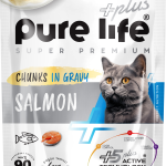 Pure Life Pouch 85 gr ზრდასრული კატა ორაგული 1 scaled
